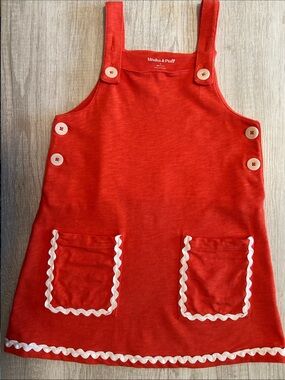 Misha and Puff Jumbo Rickrack Swing Set Dress Persimmon 6Y with Brand Dust Bag